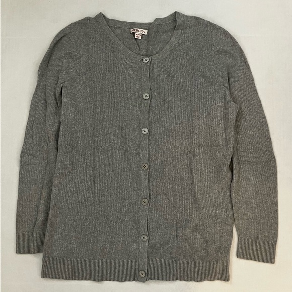 Merona Charcoal Button-Up Cardigan-XL - Picture 1 of 5